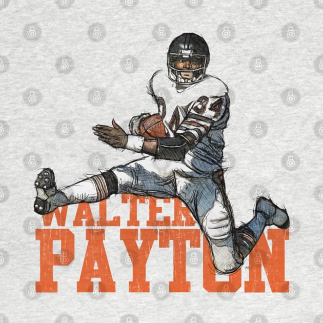 Walter Payton Chicago Legendary Running Back by Buya_Hamkac